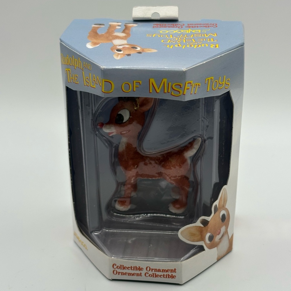 VTG 2000 Enesco Land Of Misfit Toys Ornament Rudolph The Red Nose Reindeer & Box